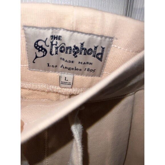 The Stronghold Jogger Sweatpants Mens Large Beige Cotton Tapered Drawstring - Picture 5 of 11